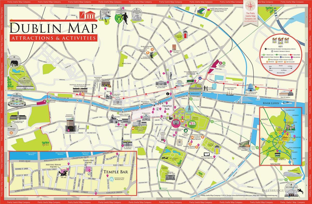 Дъблин Сити-център на картата