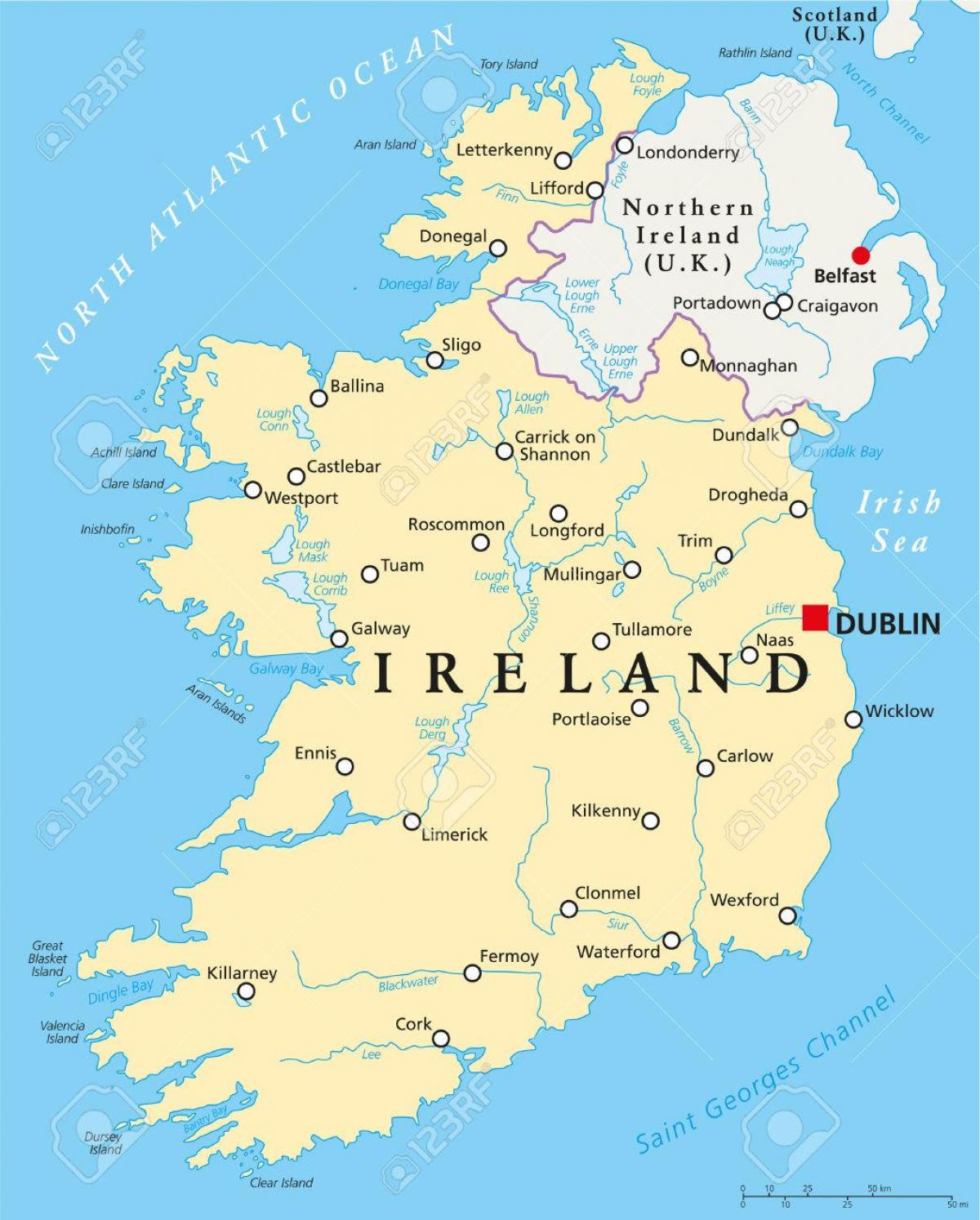 Дъблин Ирландия карта