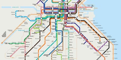 Дъблин карта автобусни линии