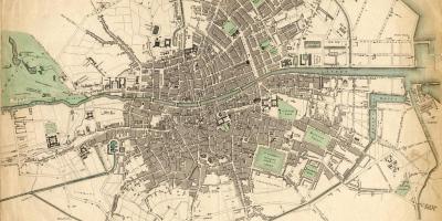Картата на Дъблин през 1916 г.